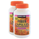 Kirkland Psyllium Fiber bottle front view, convenient daily supplement for regularity