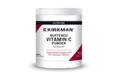 Kirkman Buffered Vitamin C Powder jar with label, hypoallergenic formula.