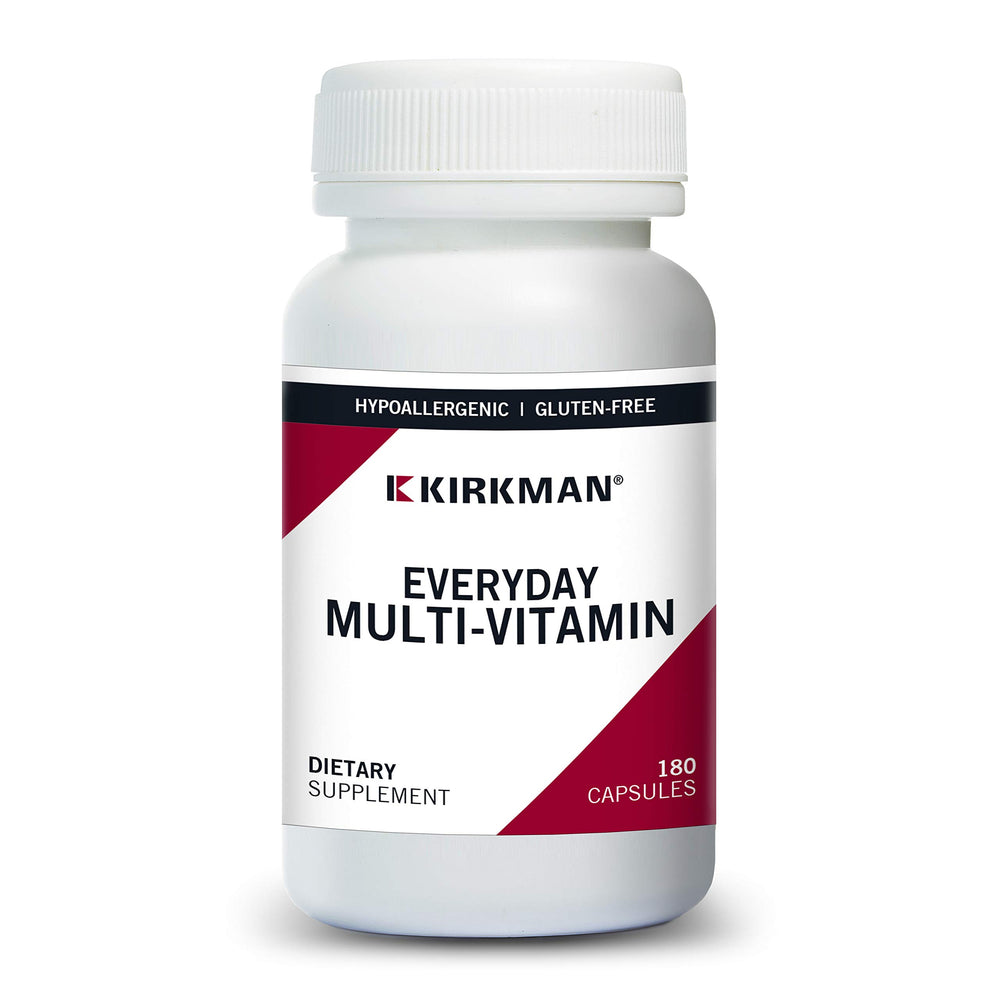 Kirkman Everyday Multivitamin bottle with 180 capsules for daily wellness