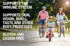 Kirkman Zinc Picolinate box front presents gluten-free and casein-free supplement basics.