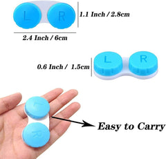 KISEER contact lens case blue; compact, on-the-go design for travel.
