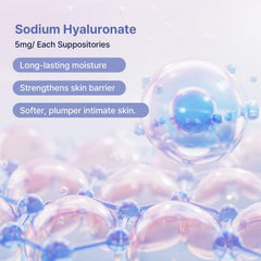Kissbea Hyaluronic Acid Suppositories before bed for long-lasting moisture.
