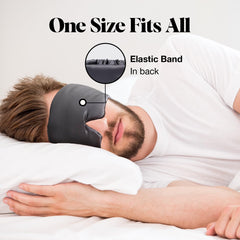 Charcoal black Kitsch satin sleep mask highlighting soft texture for skin comfort
