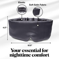 Kitsch satin sleep mask with adjustable strap for secure all-night fit