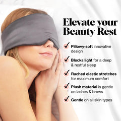 Kitsch satin sleep mask folded compact for easy packing