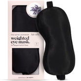 Kitsch weighted satin sleep mask with lavender enhances calm and light blocking.