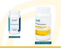 Klaire Labs Pregnenolone capsules, 25 mg per serving for consistent intake.