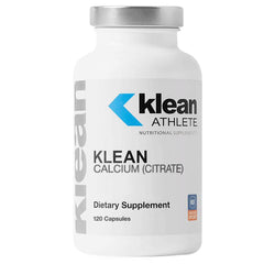 Klean Athlete Calcium Citrate bottle front view highlighting bone health for athletes.