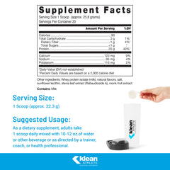 Close-up of the measuring scoop with Klean Isolate for quick servings