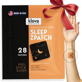 Klova melatonin-free sleep patch applied on skin for steady overnight support