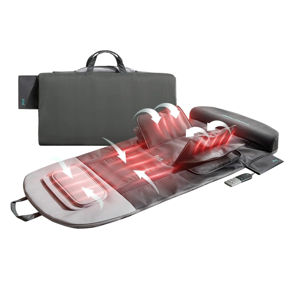 Klug Stretching Massager Ultra demonstrates auto-stretch technology for at-home relief.