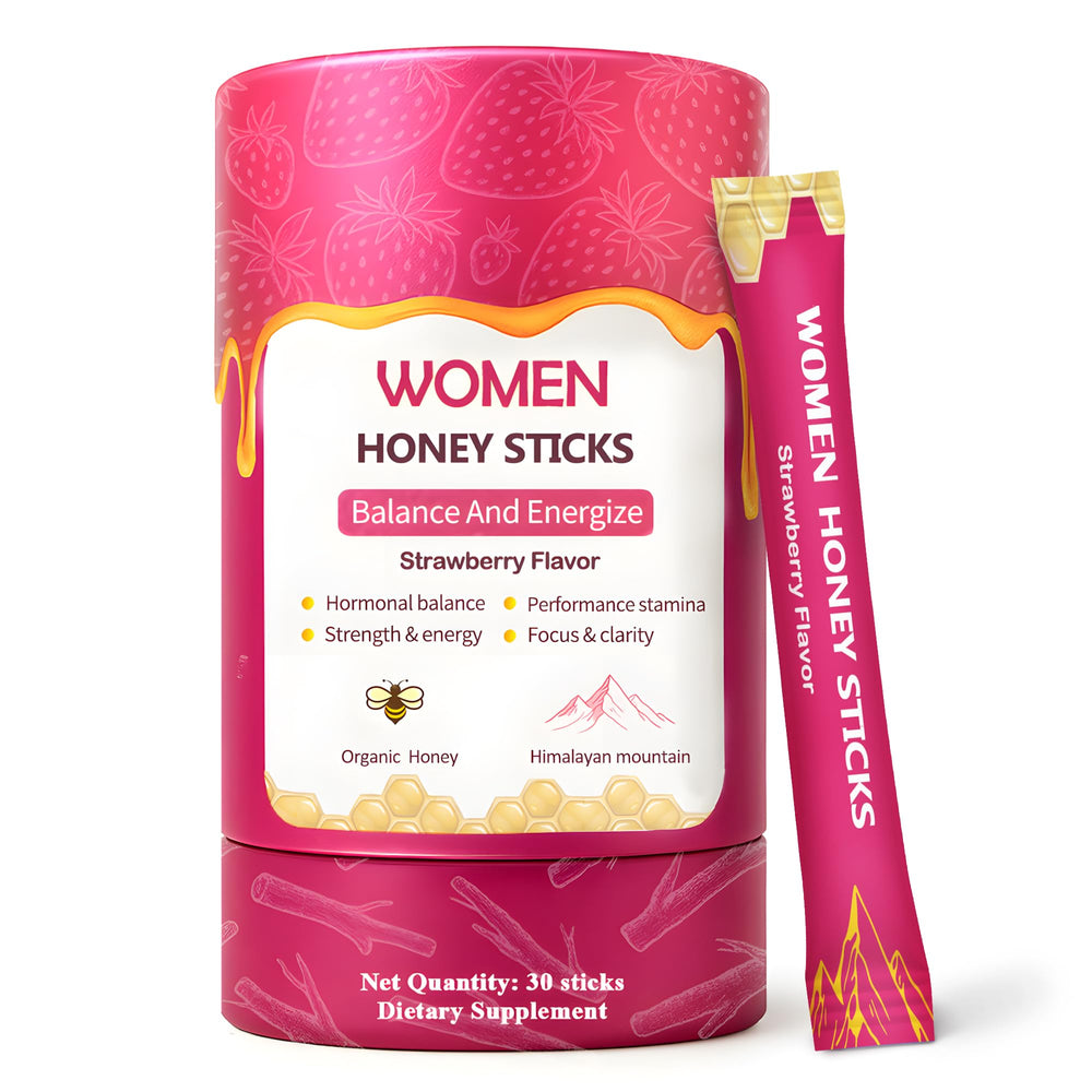 KLUNIZ Shilajit Honey Sticks for Women packaging ideal for on-the-go wellness