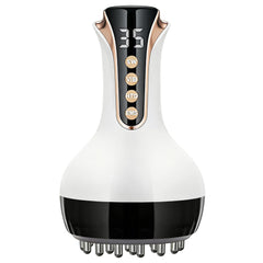 Klyverinoxis 3-in-1 lymphatic massager on legs showing targeted contours and relief.