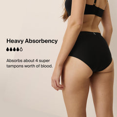 KNIX Super Leakproof No-Show Boyshort interior absorbency detail.