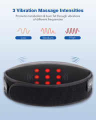Wireless KNQZE back massager belt with heat and vibration for cordless relief.