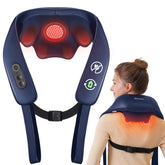 KNQZE neck-shoulder massager with heat and 4D kneading for deep relaxation.