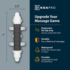 KOAPRO Humantouch design mimics therapist touch for controlled pressure.
