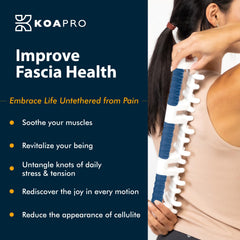 KOAPRO Facia Blaster Tool supports legs with targeted massage for better mobility.