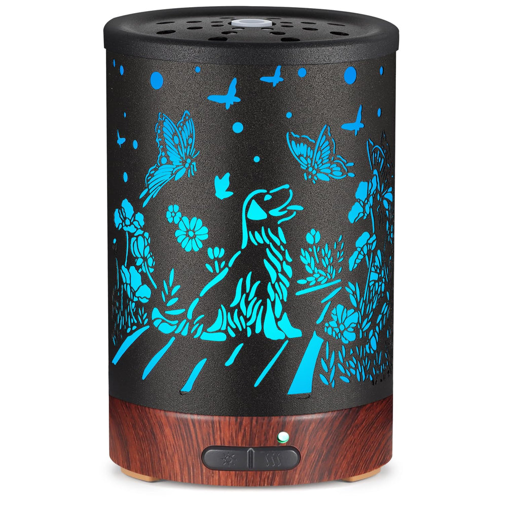 Kobodon diffuser with seven color LED lights creates a calming room ambiance.