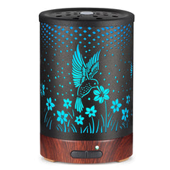 Kobodon diffuser top view in metal housing adds elegant room ambiance.