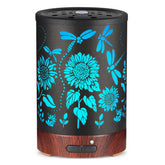 Kobodon Sunflower diffuser with seven color lights creating cozy mood