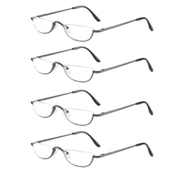 KoKoBin half-reading glasses four-pairs gunmetal for convenient daily use.