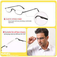 KoKoBin protective leather case for two reading glasses