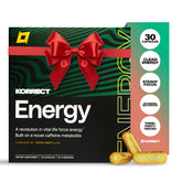 KORRECT LIFE Korrect Clean Energy bottle front signals steady, long-lasting mental focus.