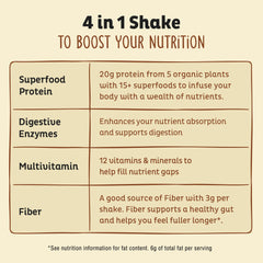 KOS vanilla protein label closeup highlighting organic certification and clean ingredients