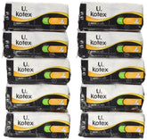 Kotex Natural Balance Absorbent Liners long pack front view showing product design and discreet use