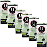 Kotex Natural Balance long absorbent liners box front for discreet protection.