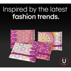Individually wrapped design keeps U by Kotex Barely There clean and portable for on-the-go freshness.