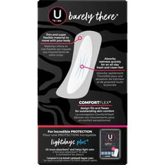 U by Kotex Barely There Thin Lines soft breathable cover keeps you dry.