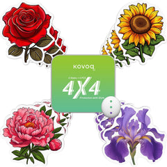 KOVOQ FiguraGuard rose patch over Dexcom G7 sensor for stylish protection