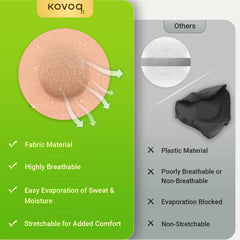 KOVOQ latex-free breathable patches stay comfortable and secure during workouts.
