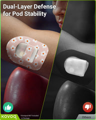 KOVOQ Omnipod 5 overpatches flower-strap detail adds stability during activities.
