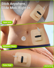 KOVOQ Tandem Mobi split backing detail for easy alignment
