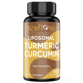 Kraftvoll liposomal turmeric curcumin bottle highlighting high absorption for joints