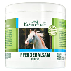 Krauterhof Horse Balm cooling-relief demonstrated for soothing sore muscles