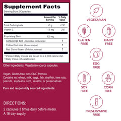 Kroeger Herb Candida Formula 1 label closeup signals soy free dairy free composition.