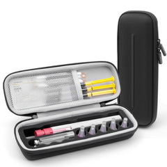 Krypthos travel case exterior shows compact storage for diabetes essentials.