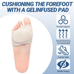 KTSAY metatarsal pads placed inside a shoe for alignment.
