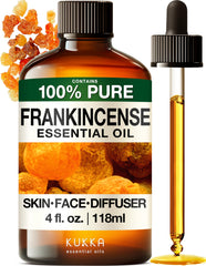 KUKKA Frankincense essential oil bottle pour for soothing rituals.