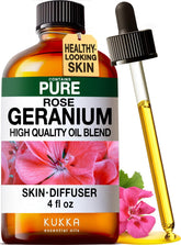 KUKKA Rose Geranium Oil bottle for easy topical use and aromatherapy.