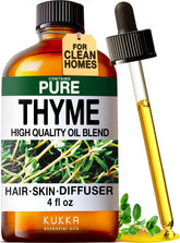 KUKKA Thyme Essential Oil 4 Oz bottle in a clean, classic design for versatile use