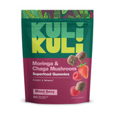 Kuli Kuli Super Energy Gummies bottle front view for caffeine-free energy boost.