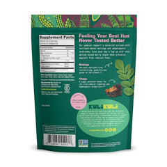 Kuli Kuli Super Energy Gummies pack shot highlighting convenient on-the-go snacking.