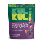 Kuli Kuli Super Gummies bottle front view for daily skin hydration.