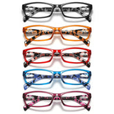 Kunchu black floral reading glasses with 2.5 diopter offer crisp, clear reading anywhere.