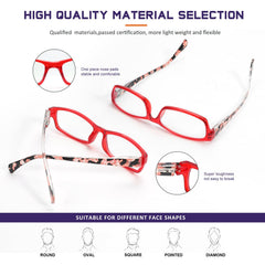 Kunchu five-pack reading glasses provide versatile looks for daily tasks and style variety.